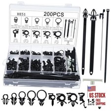 pcs Car Wire Loom Routing Clips Push Mount Cable Tie Assortment 15 Sizes 200