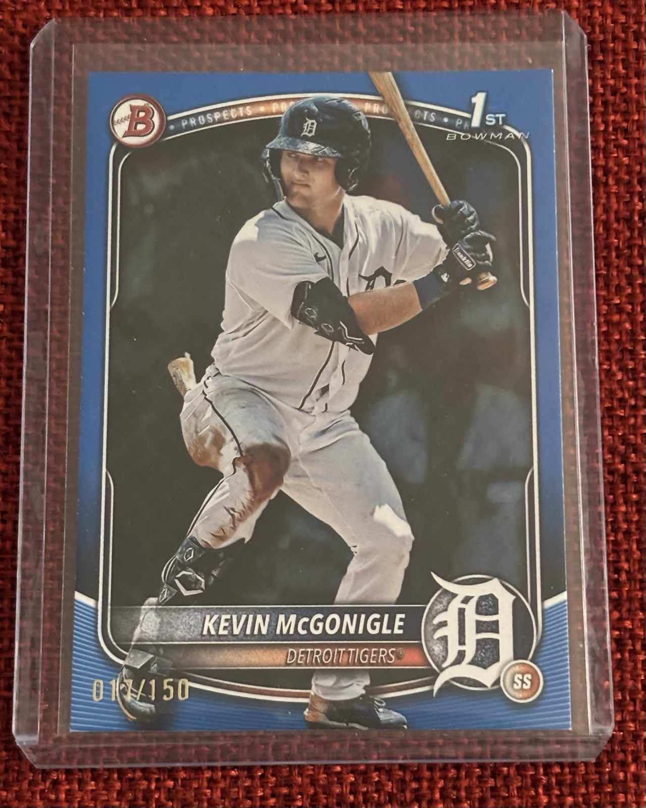 2025 Bowman 1st Bowman Kevin McGonigle #BP-79 Blue /150 (RC)