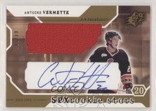 2003-04 SPx Rookie Stars Radiance 4/50 Antoine Vermette #217 Auto 01zx