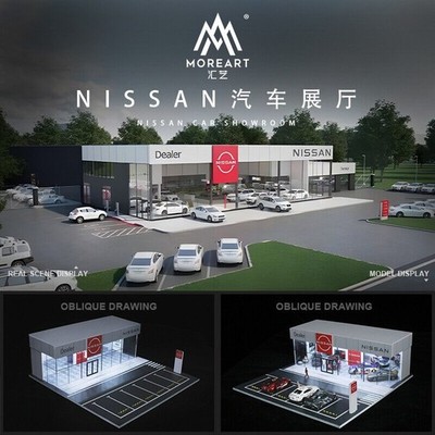 Diorama 1/64 Garagenmodell LED Beleuchtung Parkplatzscene Showroom Gebäude Model