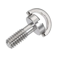 D Shaft D-Ring 11mm/0.43" , 1/4" Male Thread Mounting Screw Adapter, Silver