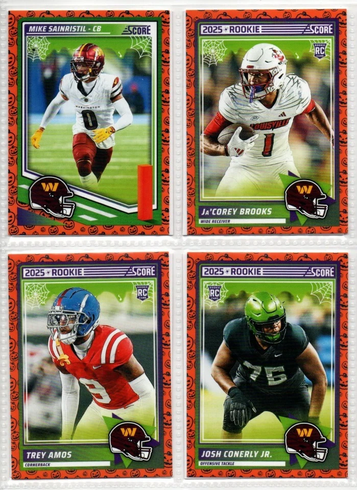2025 Score-A-Treat Football Washington Commanders Complete Team Set (13) Cards - Image 2 of 2