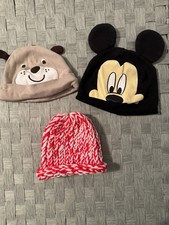 Infant Boy Beanie Hats 3 Pack, Newborn, Mixed Colors, 0-3