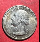 1932 US Washington SILVER Quarter! Choice AU! "Philadelphia" Mint 1st Year Issue