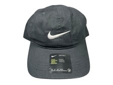 NIKE Gray Swoosh JUST DO IT x GOLF HAT Summer Course Gym Baseball YOUTH 4/7 New 