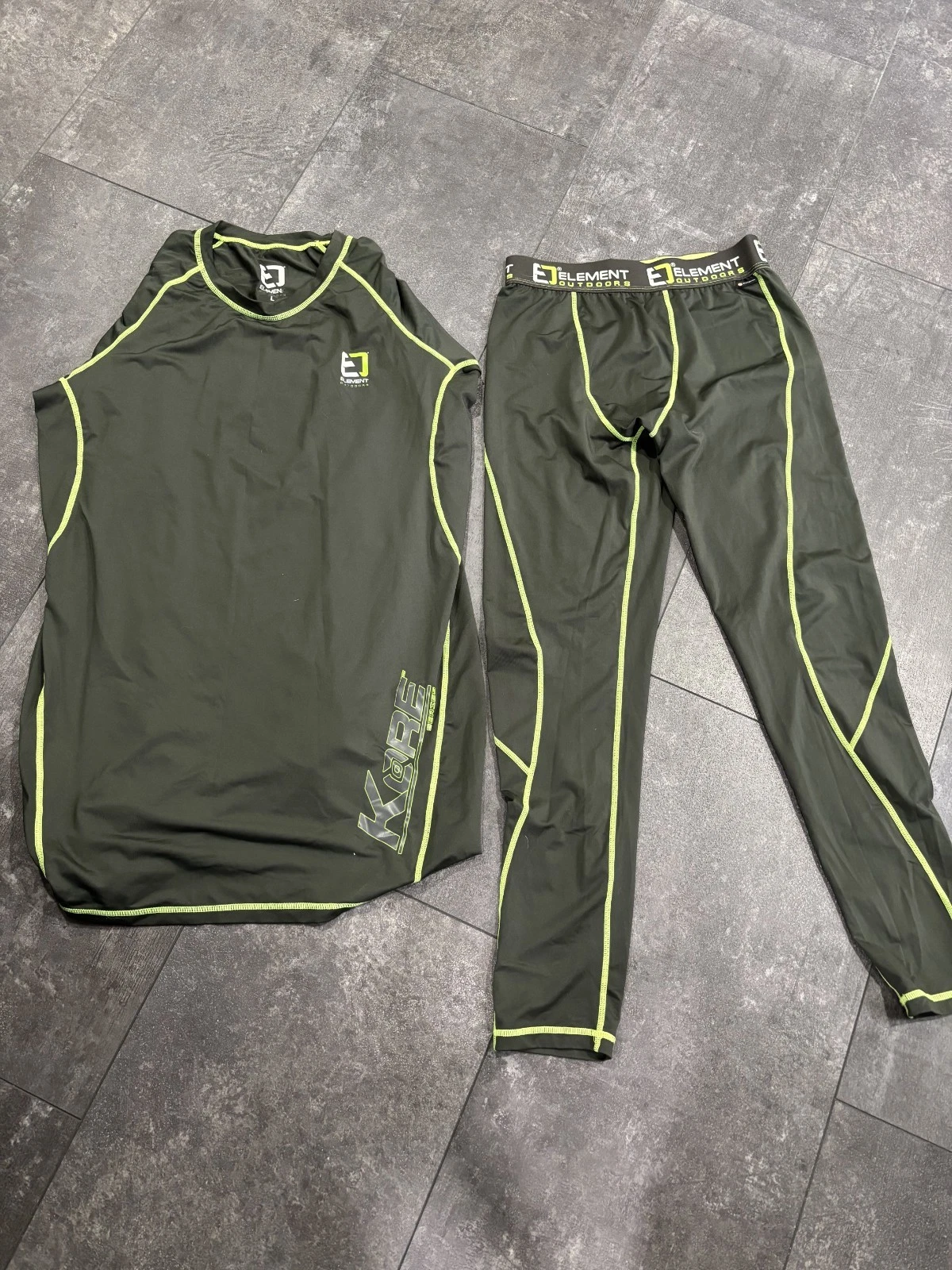 Element Kore Series Midweight Base Layer L Top and M Bottom