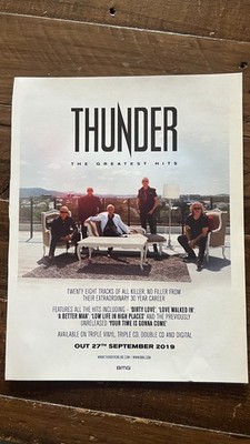 THUNDER GREATEST HITS album promo poster | Planet Rock 2019 cutout (1 page)