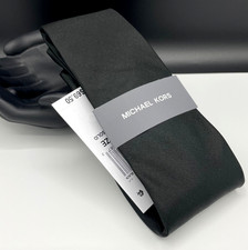 MICHAEL KORS Men's 100 Silk Tie  Black  Sapphire Solid  NEW MSRP: 69.50