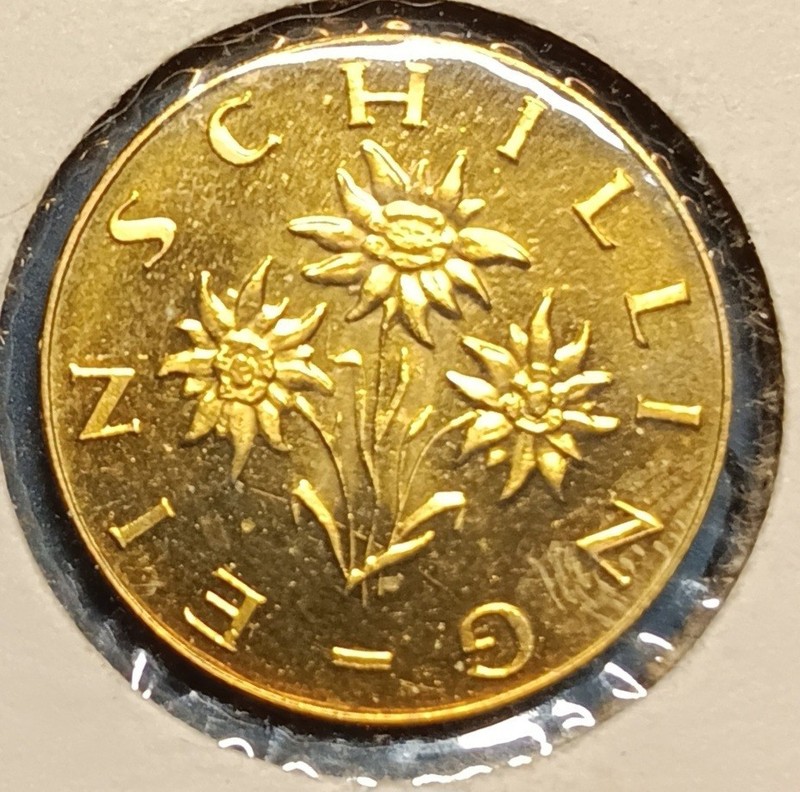 1967 Austria One Schilling. Proof Coin. Uncirculated.