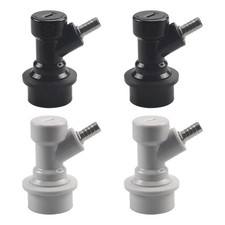 2 Pair ball lock keg couplers Barb Gas Liquid beer Quick Disconnects Sets