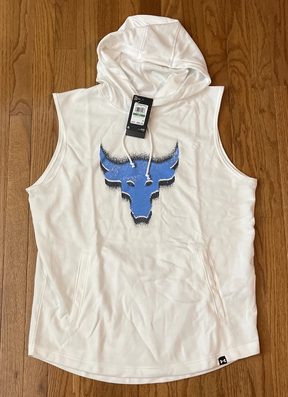 Under Armour Project Rock Fleece Payoff Men's Sleeveless Hoodie 1383302 Large