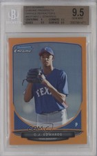 2013 Bowman Chrome Prospects Orange Refractor 21/25 Carl Edwards Jr BGS 9.5 2x6