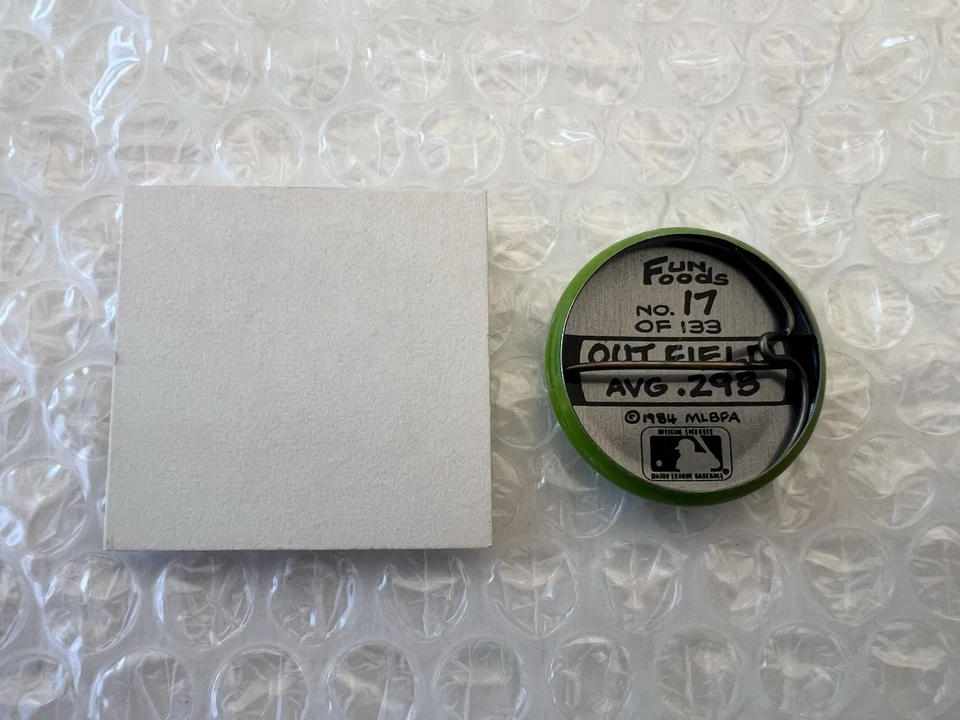 Fun Foods Rickey Henderson Joe Morgan 1984 raro tarjeta prueba botón prendedor Oakland Foto 3 de 4