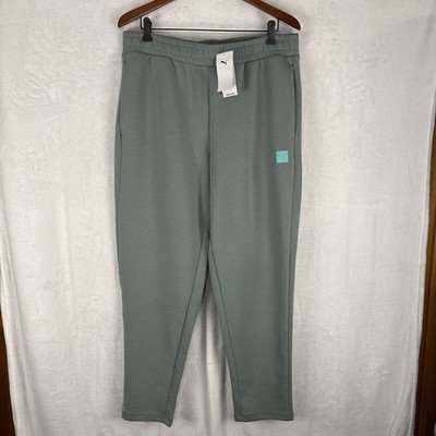PUMA Essentials Logomania Pant CL Mens Green Casual Athletic Bottoms 68798330 XL
