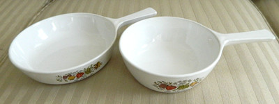 Set 2 Corning Ware Saucepans Spice of Life La Sauge Le Persil P81B /BP83B GC Vtg