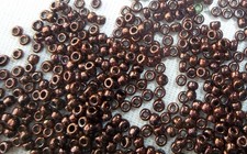 Miyuki Glass Seed Beads 15/0 Rocaille, Opaque Metallic BRONZE - 10 Gr