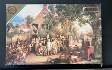 FALCON DELUX 5000 PIECE ART JIGSAW #3830 "VILLAGE AUCTION"  - Complete