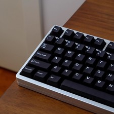 114 Keys Doubleshot Translucent Keycaps Cherry Profile Black Keycap Set