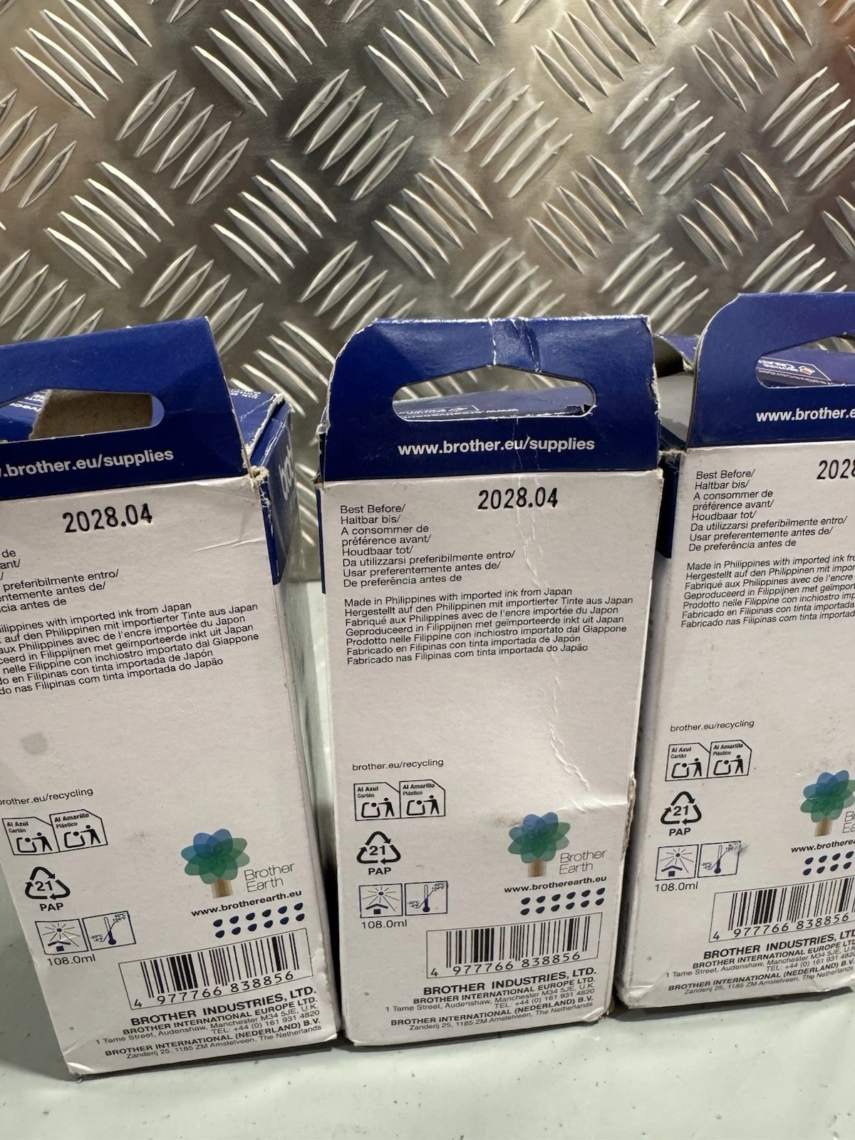 3x Bottles of Genuine Brother BTD180BK Black Ink Bottle Brand New Exp 2028 5