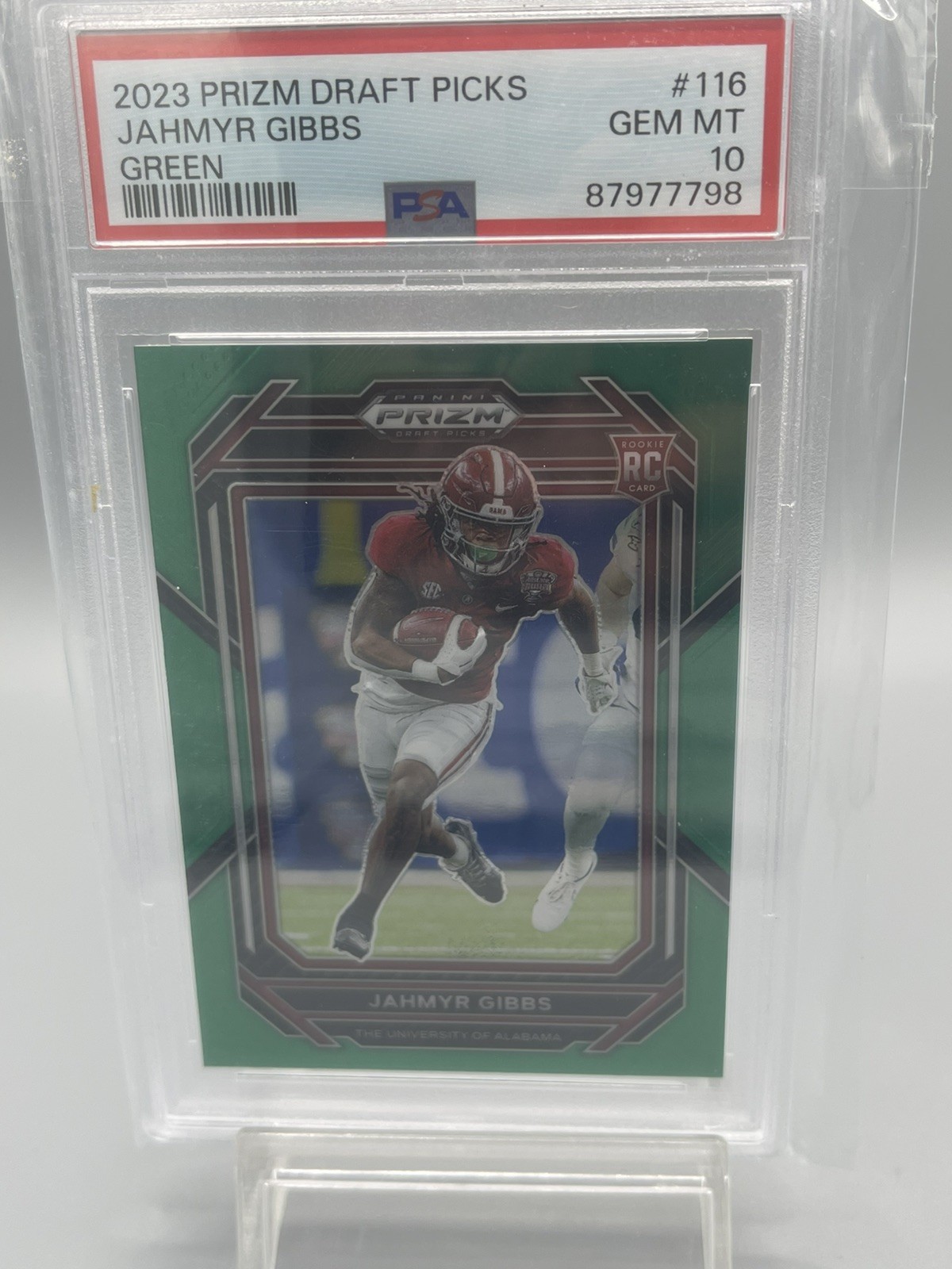 Jahmyr Gibbs Panini Prizm Draft Picks #116 Green