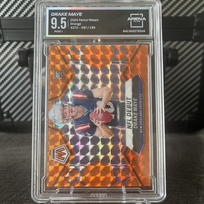 DRAKE MAYE 2024 PANINI MOSAIC #273 ROOKIE ORANGE PRIZM RC NFL DEBUT /199 