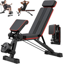 Adjustable Weight Bench, Foldable Workout Bench Press, Weight Benches for Home G