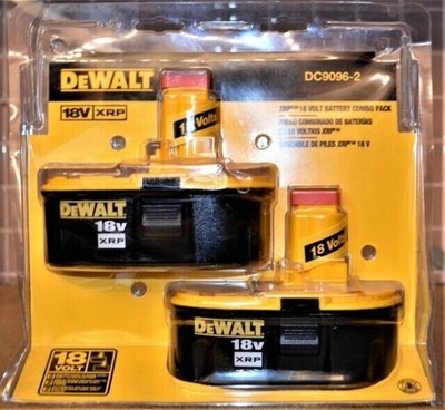 FOR Dewalt OEM DC9096-2 18V XRP 2.4 Ah Battery 2 Pack Bundle-NOS