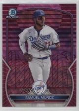 2023 Bowman Chrome Prospects Fuchsia & Pink Vapor Refractor Samuel Munoz 09an