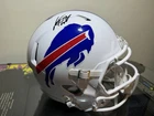 Keon Coleman Signed Bills Full Size Speed Rep Helmet Beckett Witness COA