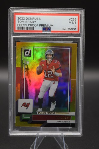 2022 Panini Donruss - Tom Brady #255 Press Proof Premium PSA 9 Cracked Slab**
