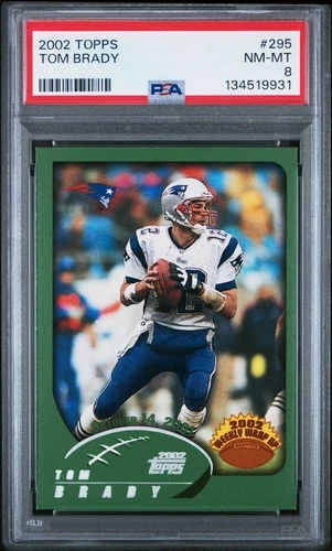 2002 TOPPS #295 TOM BRADY PSA 8