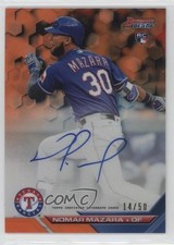 2016 Bowman's Best of Orange Refractor 14/50 Nomar Mazara #B16-NM Auto 0o9