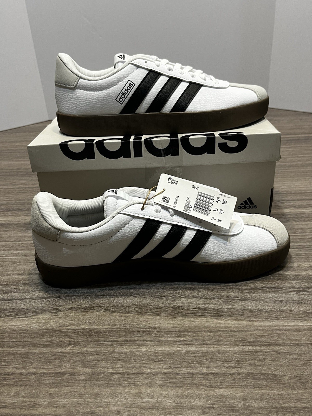 Adidas VL Court 3.0 White Black sneakers women’s Size 10 ID8797 Brand New Adidas VL Court 3.0 White Black sneakers women’s Size 10 ID8797 Brand New