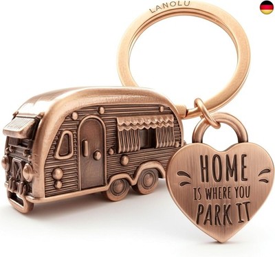 LANOLU Schlüsselanhänger Wohnwagen Geschenk, Wohnmobil Geschenk für das Camping 
