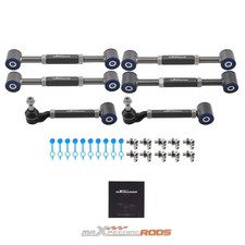 6pcs Adjustable Rear Camber Toe Arms Suspensi...