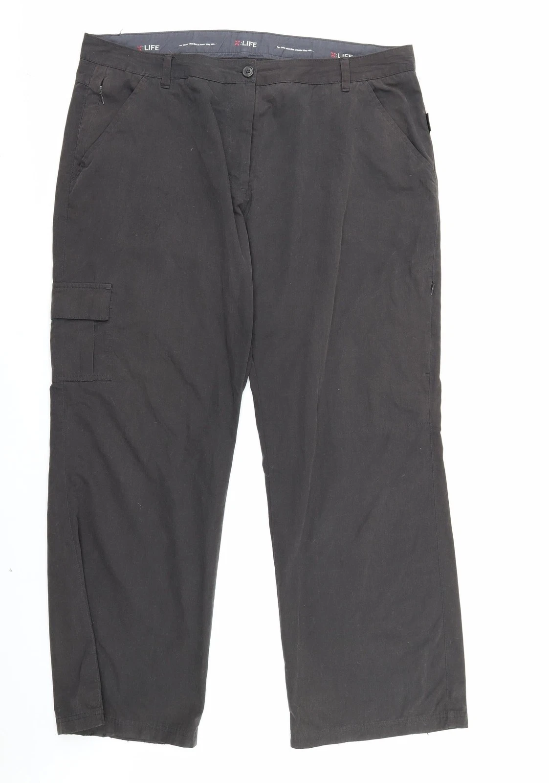 LIFE Mens Brown Cargo Trousers Size 18 L30 in