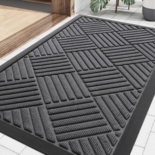 Front Door Mat Outside Entrance Heavy Duty Outdoor Indoor Natural Rubber Doormat