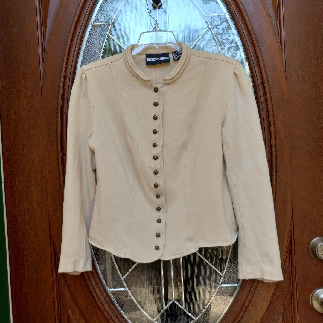 Requirements Stylish Button-down Khaki Blazer/Jac… - image 2