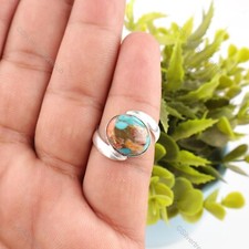 925 Sterling Silver Oval Spiny Oyster Stone Promise Band Valentines Ring Jewelry