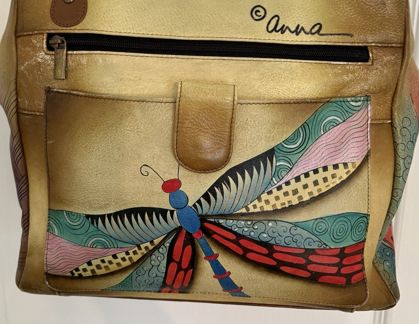 ANNA Anuschka Dragonflies Single Strap Shoulder B… - image 2