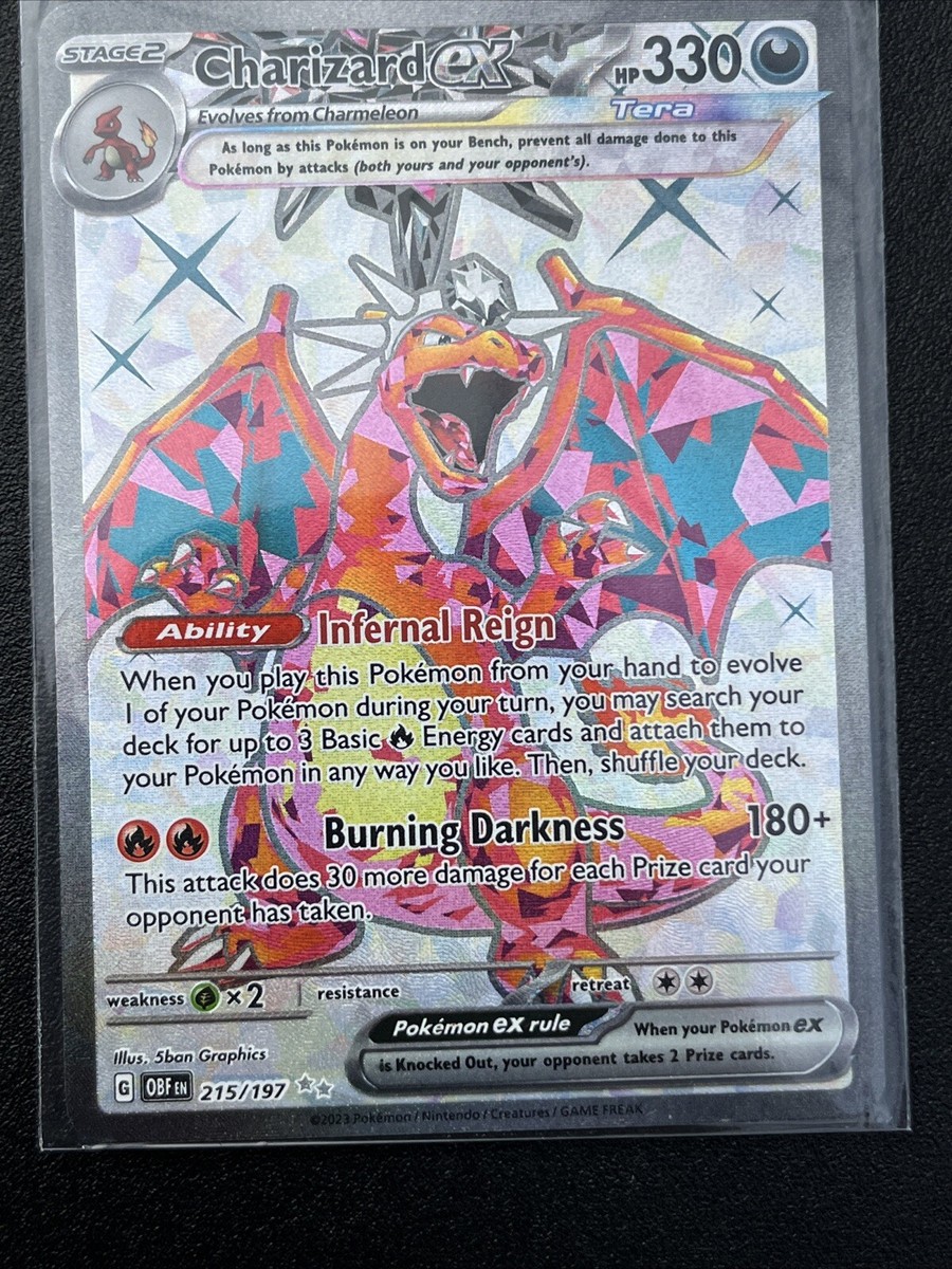 Pokémon TCG Charizard ex Sv03: Obsidian Flames 215/197 Holo Ultra