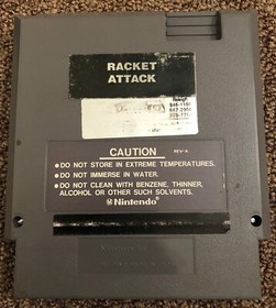 NES Racket Attack Game Tested Working Cart Authentic