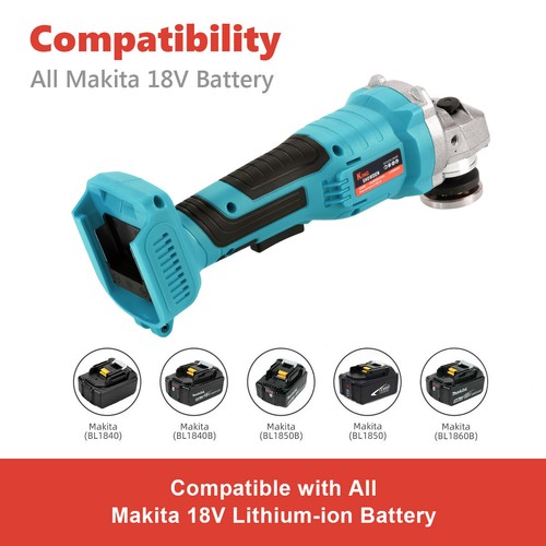 550W Electric Cordless Angle Grinder 9000RPM Power Sander For Makita 18V Battery - Picture 8 of 10