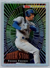 2022 topps finest baseball freddie freeman corner stone #94FC-FF