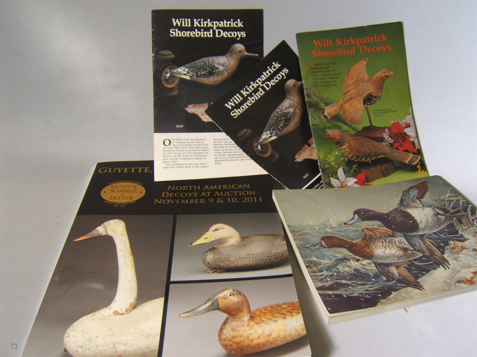 vintage duck decoy books Easton,Md Guyette auction W. Kirkpatrick