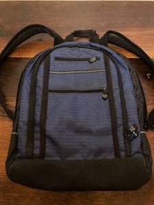 Dell Backpack Blue Laptop Bag Multiple Cargo Pockets~Zipper Lock