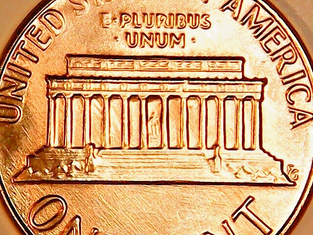 1983 American Cent Lincoln Memorial BU Red 2.5 Grams Copper Plated