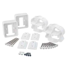 Armorguard Deluxe White Plastic Line Rail Hardware Kit | Stair Brackets Rails
