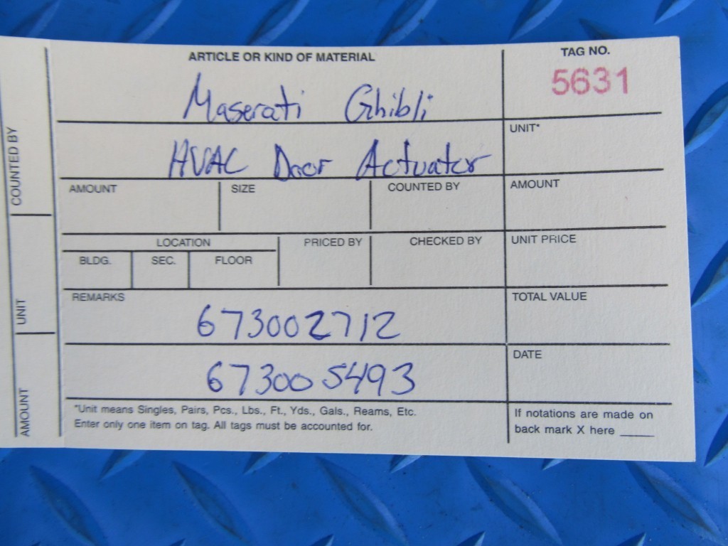 Maserati Ghibli hvac heater ac door actuator #5631