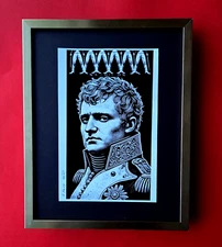 AIDAN FLUX | Hand Signed Authentic Print Framed NAPOLEON BONAPARTE  COA